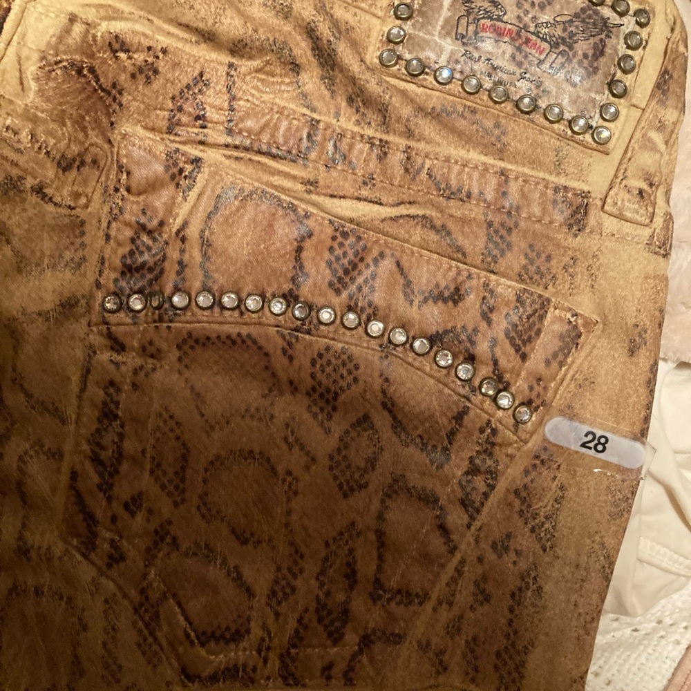 (NWT) Snake skin (leather textured feel) Robins Jeans - Picture 9 of 9